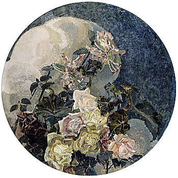 玫瑰,兰花,1894年,艺术家