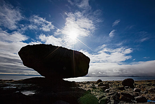 平衡,石头,自然奇观,北方,不列颠哥伦比亚省,加拿大