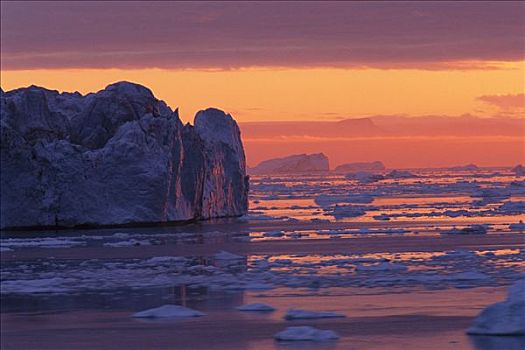 冰山,迪斯科湾,格陵兰