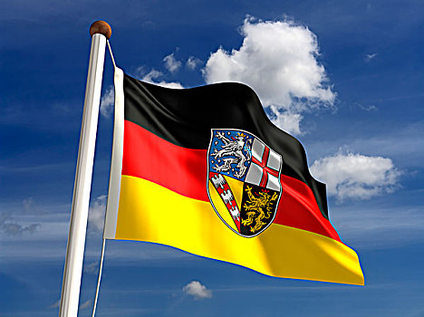 萨尔州,旗帜,德国