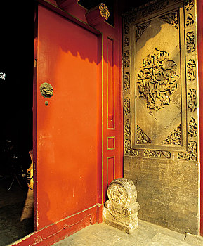 大门,传统,中国,院落,北京