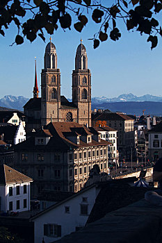 瑞士苏黎世老城风光