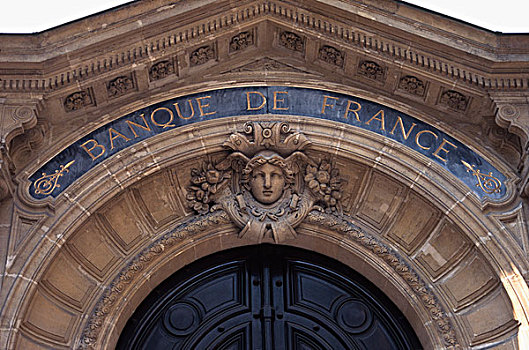 法国,巴黎,银行,入口
