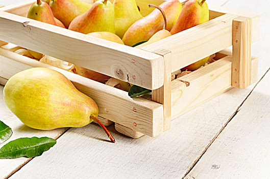 木质,板条箱,有机,梨,白色,桌子
