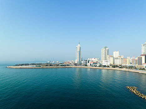 山东省青岛市海滨航拍图片
