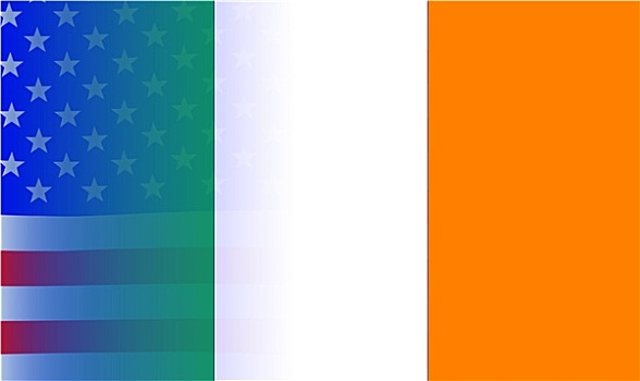 爱尔兰,旗帜,星条旗