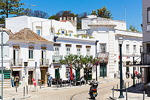 街道,老城,塔维拉,阿尔加维,葡萄牙
