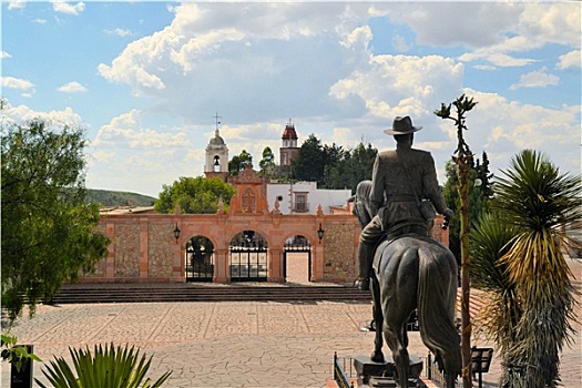 山,小教堂,殖民城市,萨卡特卡斯,墨西哥