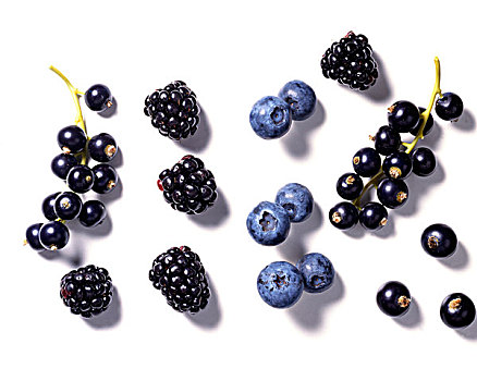 黑醋栗,黑莓,蓝莓