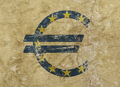 欧元,欧盟盟旗,象征,标识,上方,低劣,背景