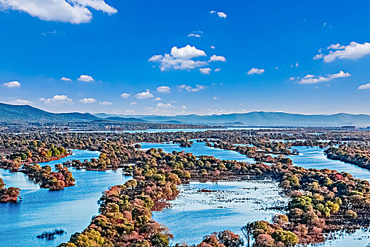 黑龙江省饶河县乌苏里江湿地自然景观