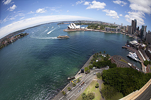航拍,港口,悉尼港,悉尼歌剧院,悉尼,新南威尔士,澳大利亚