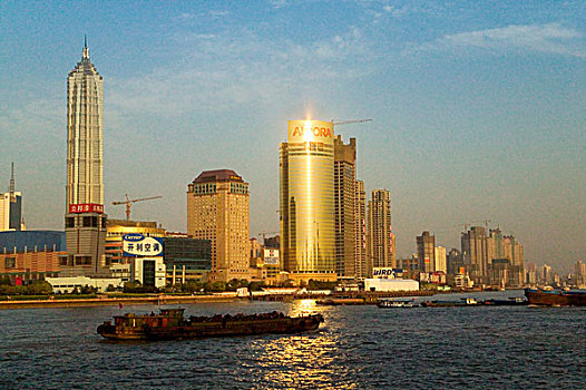 高层建筑,浦东,新,区域,黄浦江,上海,中国