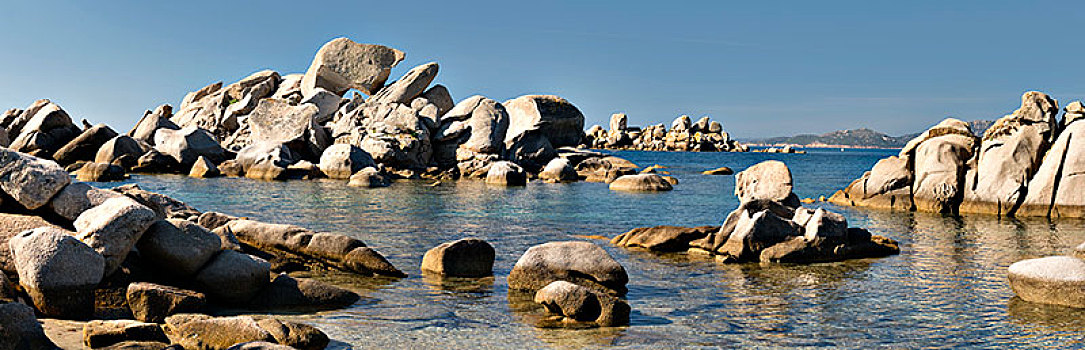 石头,海滩,巴隆巴热亚,科西嘉岛,法国