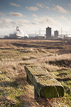 英格兰,木制长椅,土地,工业,区域,背景