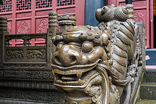 重庆宝轮寺的狮子
