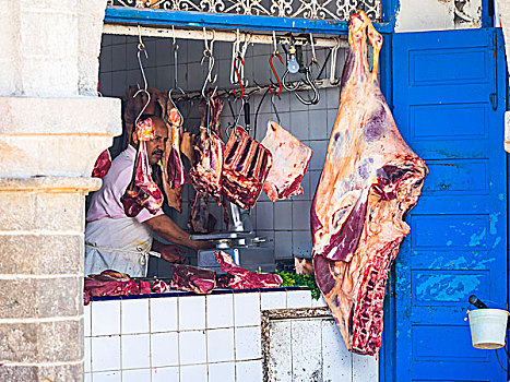 肉,销售,露天市场,苏维拉,摩洛哥,非洲