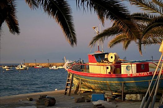 船,港口,伯罗奔尼撒半岛,希腊