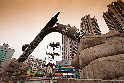 广东虎门广场,雕塑
