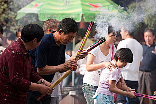 崇拜,中国寺庙,上海,中国