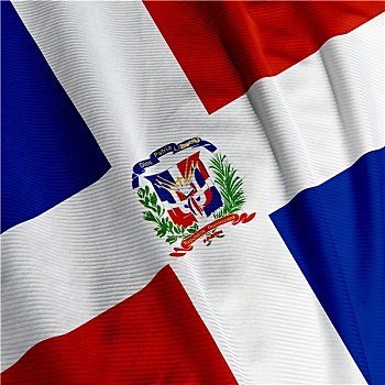多米尼加共和国,旗帜,特写