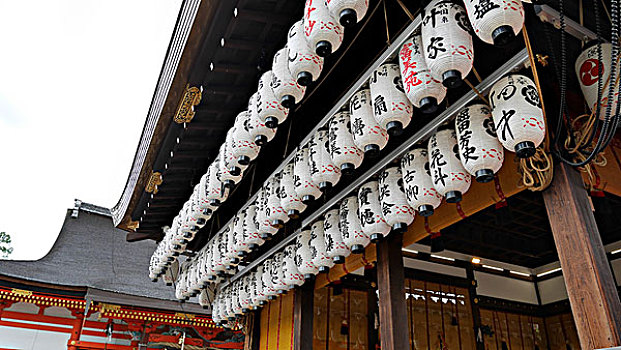 八坂神社,日式灯笼,神社,京都