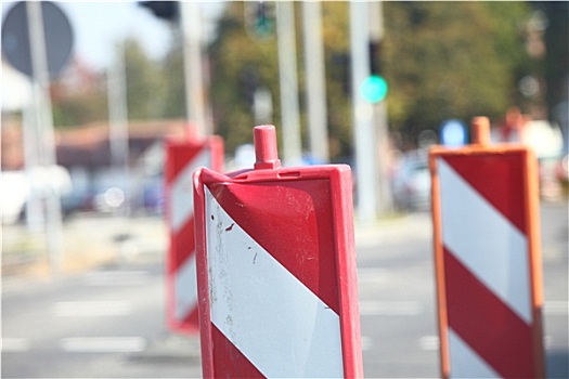 交通标志,道路封闭,警告标识