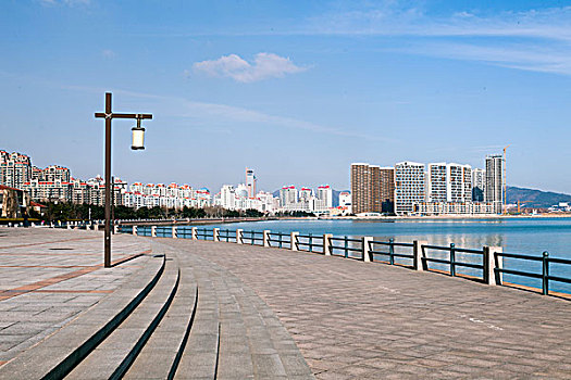 中國山東威海市海岸建設(shè)