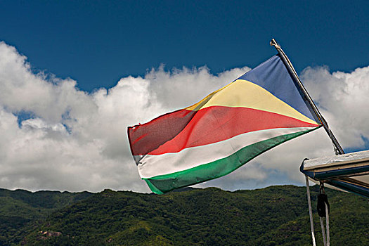 塞舌尔,马埃岛,海洋,国家公园,旗帜,大幅,尺寸