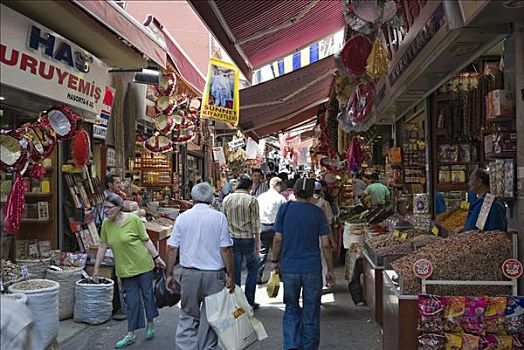 街道,出售,市场,大巴扎集市,伊斯坦布尔,土耳其,欧洲,亚洲