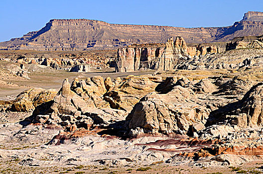沙岩构造,石头,塔,腐蚀,白色,大阶梯-埃斯卡兰特国家保护区,犹他,美国,北美