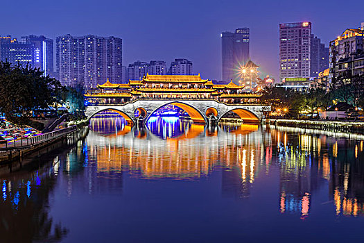 成都安顺廊桥夜景