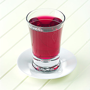 玻璃杯,蔓越莓,树莓汁