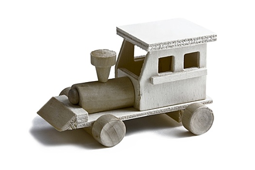 木制玩具,列车,白色背景
