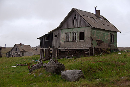 废弃,房子,乡村,地区,半岛,摩尔曼斯克,俄罗斯,欧洲