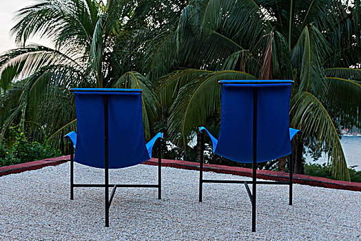 椅子,平台,海滨胜地,墨西哥