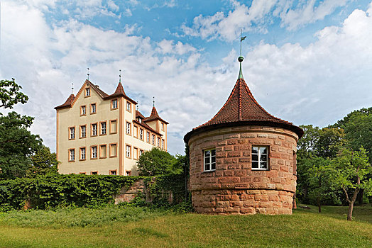 城堡,公园,庄园,纽伦堡,中间,弗兰克尼亚,巴伐利亚,德国,欧洲