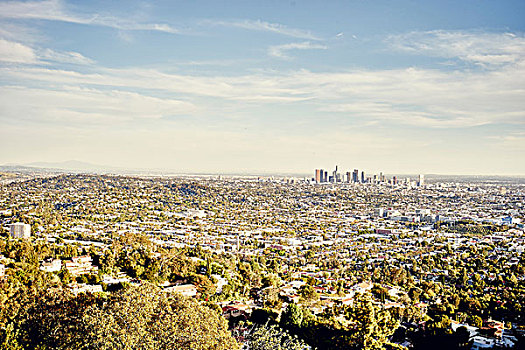洛杉矶市区,风景,观测,美国
