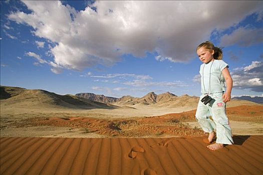 自然保护区,纳米比亚,男孩,波纹,沙丘,纳米布沙漠