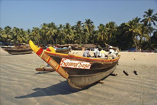 印度,果阿,渔船