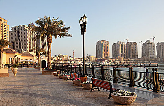 散步场所,波尔图,阿拉伯,多哈,卡塔尔,中东