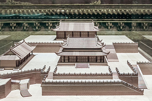 南京清凉寺微缩木制模型