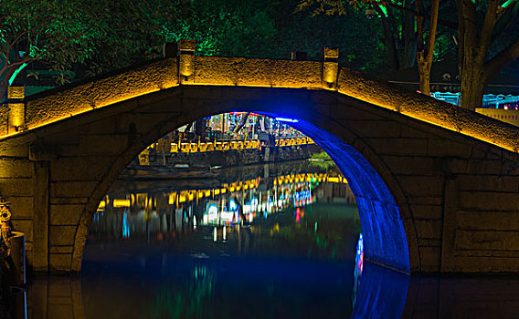 江南水乡同里夜景