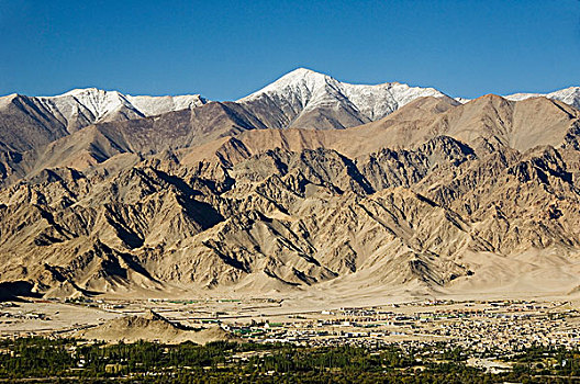 全景,山脉,喜马拉雅山,查谟-克什米尔邦,印度