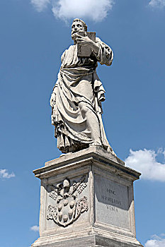 雕塑,圣徒,教皇,梅迪奇,外套,手臂,基座,罗马,意大利,欧洲