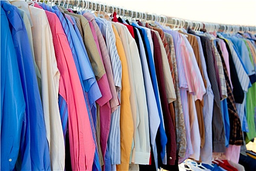 时尚,衬衫,架子,彩色,衣服