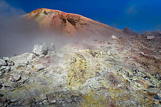 硫,地点,火山,火山岩,区域,流纹岩,山峦,兰德玛纳,自然,自然保护区,高地,冰岛,欧洲