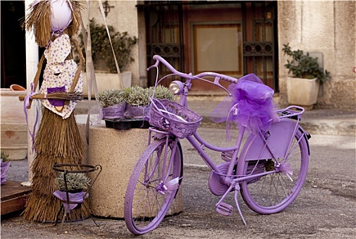 紫色,自行车