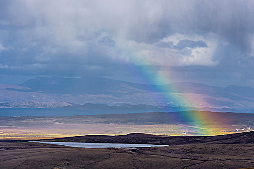 彩虹,上方,高地,风景,斯凯岛,苏格兰,英国
