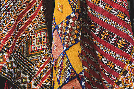 特写,地毯,市场,摩洛哥